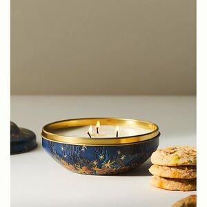 NWOT Anthropologie Milk and Cookies Illume holiday tin candle
